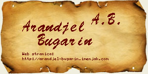 Aranđel Bugarin vizit kartica